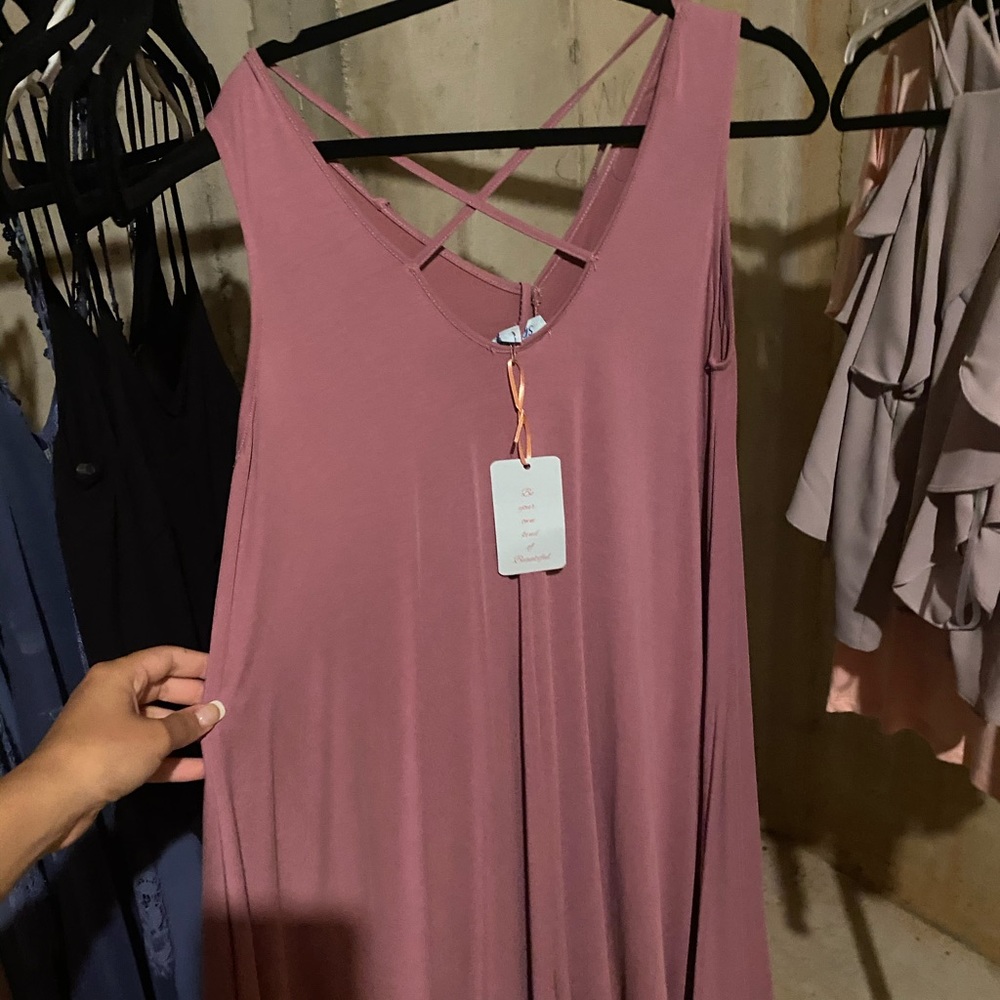 Pink soft material she+sky tank